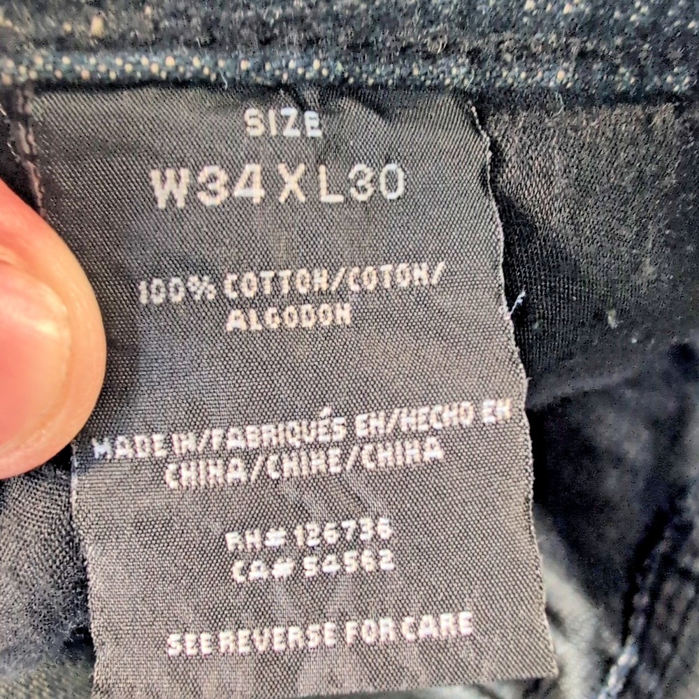 VTG Extreme Couture Mens Jeans 34x30 Blue Denim Studded Cross Designer‎ - Pants - Picture 7 of 11